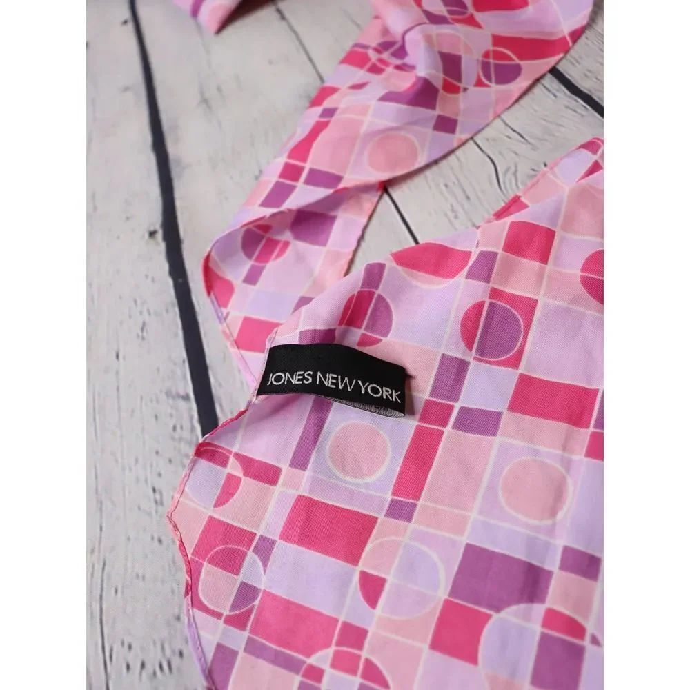 Jones New York Retro Vibe Scarf Pink Purple - Picture 5 of 9